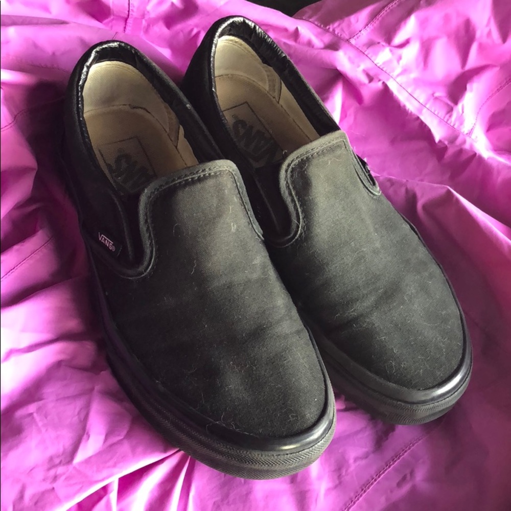Black slip on vans